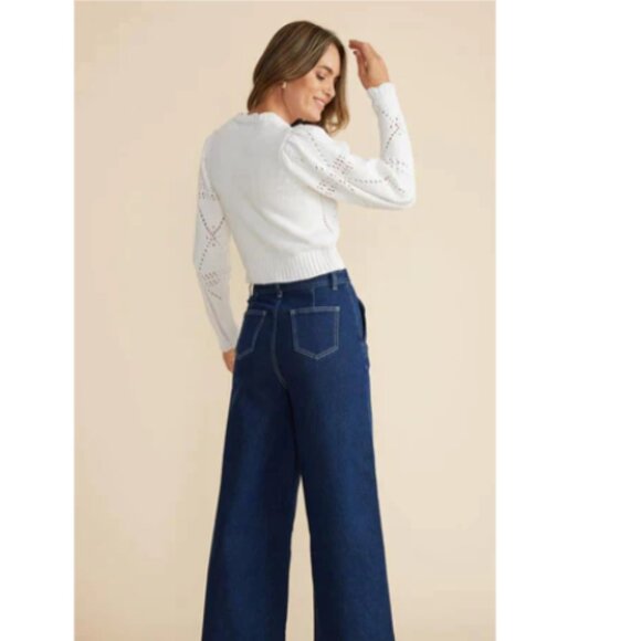 NWT White Knit Sweater by MinkPink size Small - Picture 2 of 8